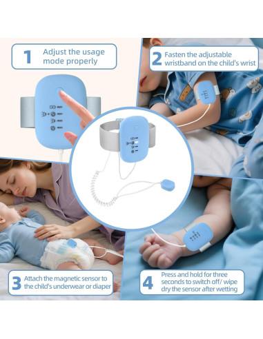 Alarma de Enuresis Infantil QCBF con Vibración y Sonido Fuerte