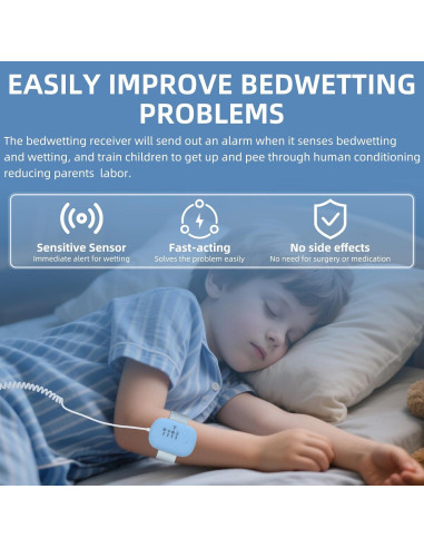 Alarma de Enuresis Infantil QCBF con Vibración y Sonido Fuerte