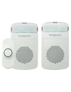 Kit Timbre Inalámbrico Safeguard Supply, 1 Botón y 2 Receptores