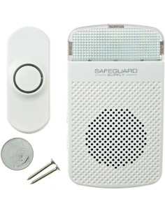 Kit Timbre Inalámbrico Safeguard Supply, 1 Botón y 2 Receptores 2