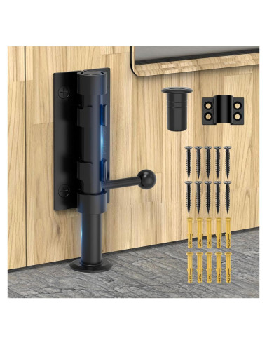 Cierre de Puerta Deslizante MeBantoo 160mm Acero Inoxidable Negro