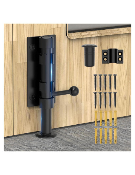 Cierre de Puerta Deslizante MeBantoo 160mm Acero Inoxidable Negro