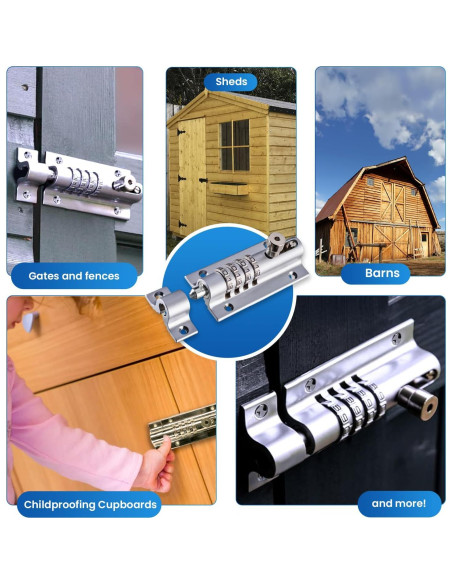 Cerradura de Combinación Deslizante FJM CB2000-CHR Cromo