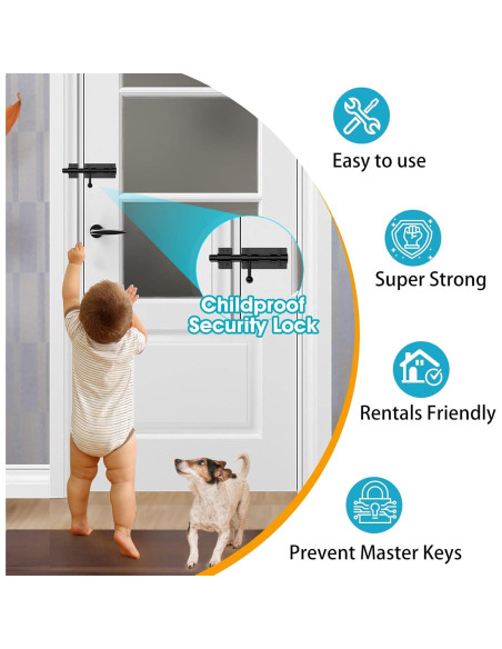 Cierre de Puerta Deslizante MeBantoo 160mm Acero Inoxidable Negro