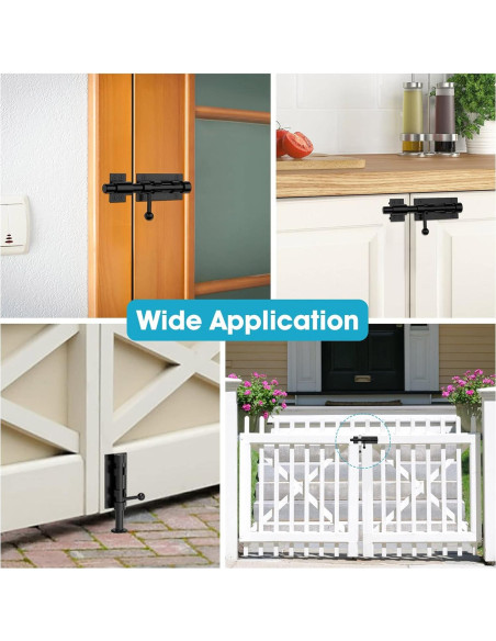 Cierre de Puerta Deslizante MeBantoo 160mm Acero Inoxidable Negro
