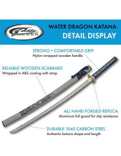 Katana Samurai Replica SZCO 39" Acero Carbono con Funda ABS 2