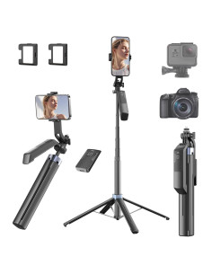 Trípode Selfie LingoFoto P19 con Control Remoto y Luces LED