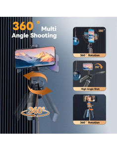 Trípode Selfie LingoFoto P19 con Control Remoto y Luces LED 2