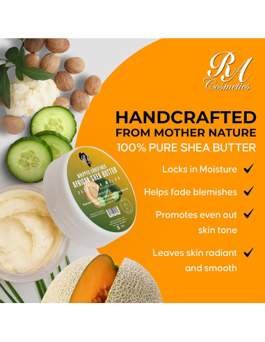 Manteca de Karité Batida RA 170g - Hidratante Natural con Pepino y Melón