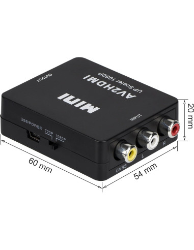 Convertidor RCA a HDMI Wonlyus 1080P para TV y PC