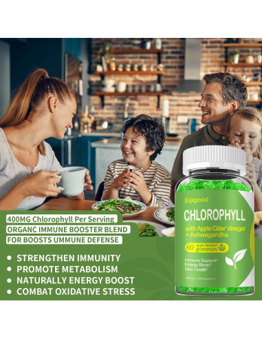 Gomitas de Clorofila Sijigood 60 Unidades Sabor Manzana