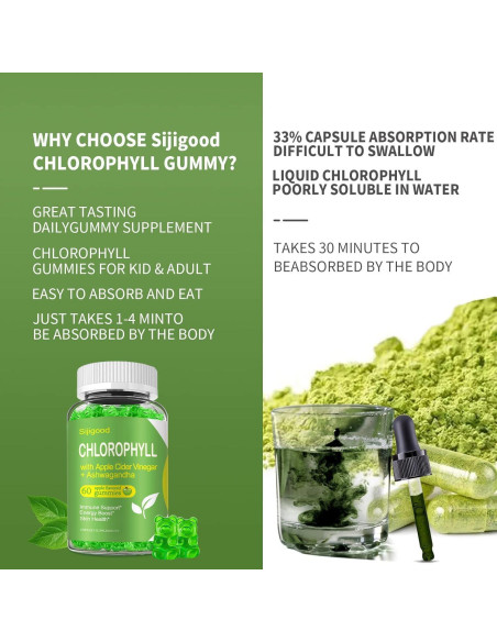 Gomitas de Clorofila Sijigood 60 Unidades Sabor Manzana