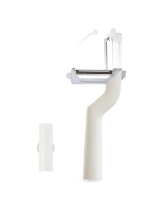 Pelador de Frutas y Verduras FORHEREVER, Acero Inoxidable, Blanco