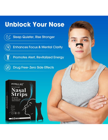 Tiras Nasales Antironquidos Nantong Youjiu - 60 Unidades