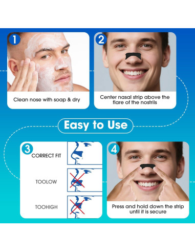 Tiras Nasales Antironquidos Nantong Youjiu - 60 Unidades