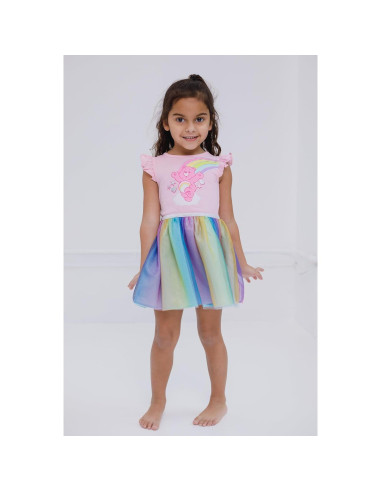 Vestido de Tutú para Niñas Care Bears Cheer Bear 2T Rosa Arcoíris