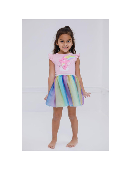 Vestido de Tutú para Niñas Care Bears Cheer Bear 2T Rosa Arcoíris
