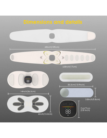Cinturón Estimulador Abdominal EMS Calor - OSTO AST-302