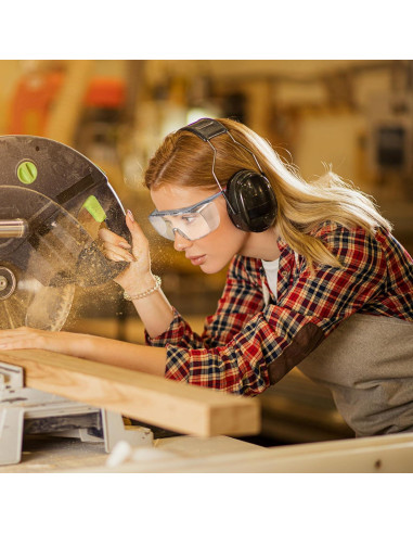 Gafas de Seguridad sobre Gafas Lente Clara TR90 Ajustables