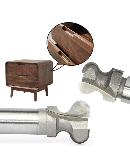 Juego de 2 fresas para tiradores Akylin 1/2" vástago carburo