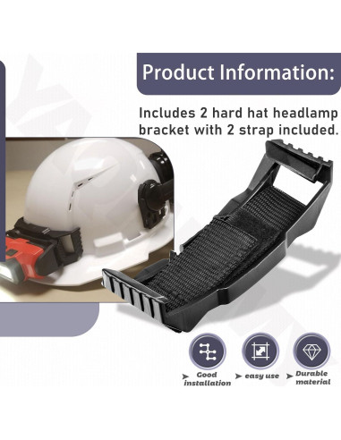 Soporte de lámpara frontal para casco YAQINGMY MKQQ-KOU - 2 unidades