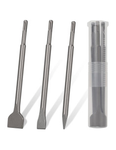 Juego de Cinceles SDS-Plus TEWORDA 3 Piezas para Concreto