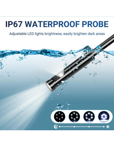 Cámara Endoscópica DTVSUBS JR101 1080P 4.3" con Luz y 5m