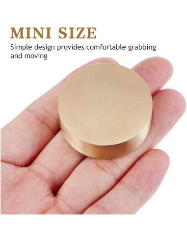 Peso de Papel Dorado NUOBESTY 5 Pcs 4x4 cm para Escritorio