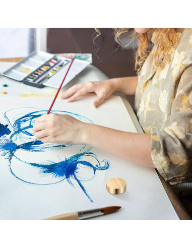 Peso de Papel Dorado NUOBESTY 5 Pcs 4x4 cm para Escritorio