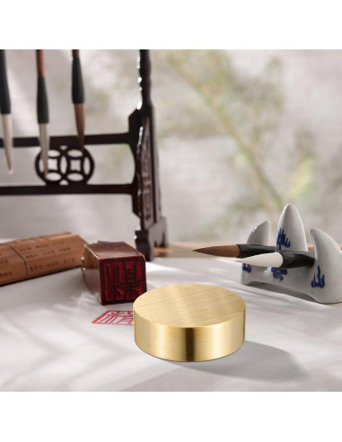 Peso de Papel Dorado NUOBESTY 5 Pcs 4x4 cm para Escritorio