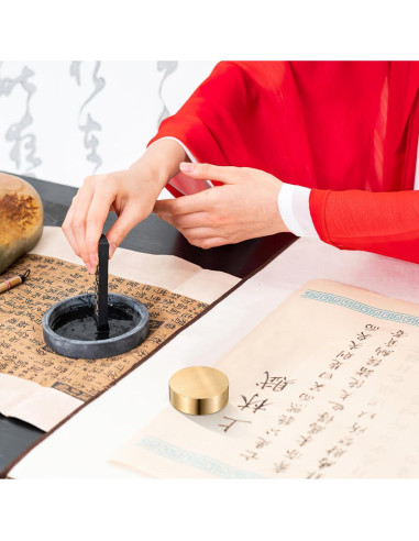 Peso de Papel Dorado NUOBESTY 5 Pcs 4x4 cm para Escritorio