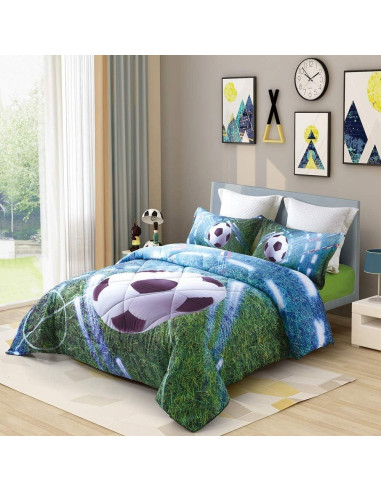 Conjunto de Edredón de Fútbol Wowelife Individual 5 Piezas