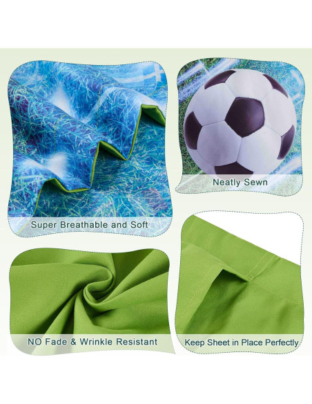 Conjunto de Edredón de Fútbol Wowelife Individual 5 Piezas