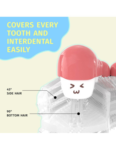 Cepillo de dientes eléctrico infantil Yeklike, IPX7, 360 dinosaurio