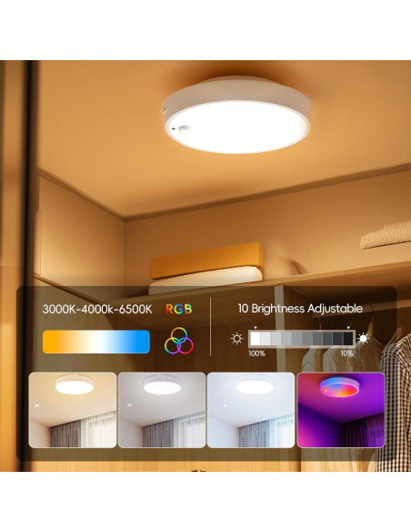 Luz de Techo LED Molrebe ZY-1456-US con Sensor de Movimiento