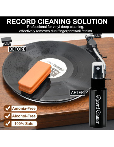 Kit de Limpieza de Discos de Vinilo 4 en 1 kulloomii