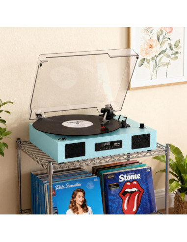 Reproductor de Vinilo Bluetooth DANFI AUDIO SON1-TE-2017BU 3 Velocidades