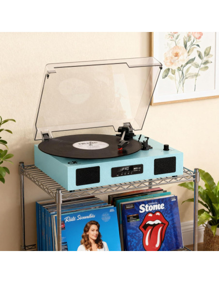 Reproductor de Vinilo Bluetooth DANFI AUDIO SON1-TE-2017BU 3 Velocidades