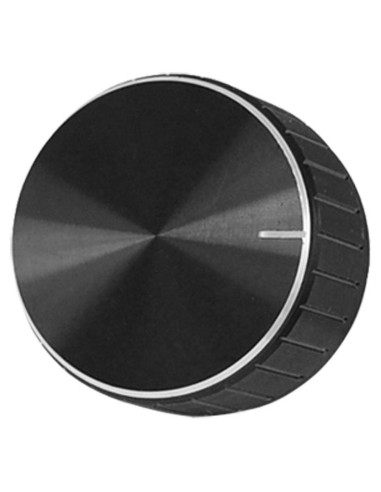 Perilla de Control de Volumen uxcell de Aluminio Negro 2.9cm