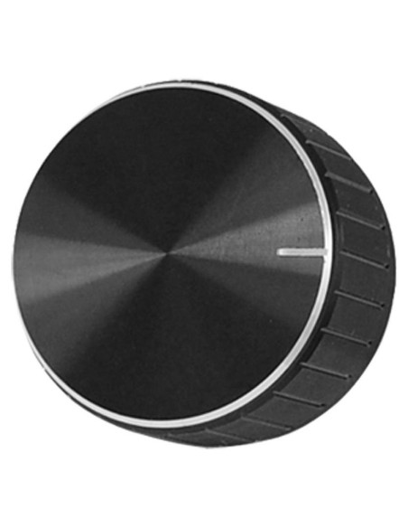 Perilla de Control de Volumen uxcell de Aluminio Negro 2.9cm