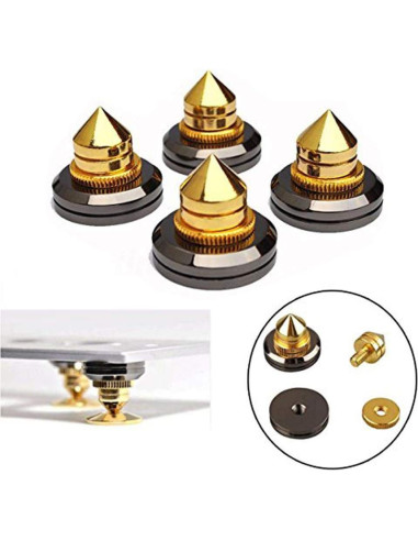 Soporte de Altavoz Trolleyshop 4 Picos Dorados Ajustables