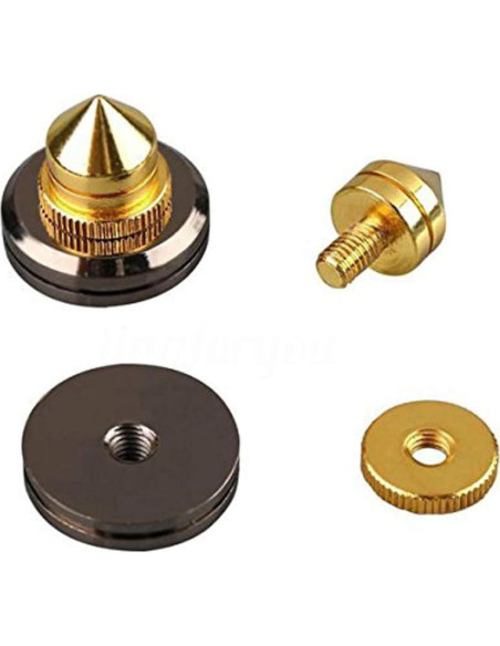 Soporte de Altavoz Trolleyshop 4 Picos Dorados Ajustables