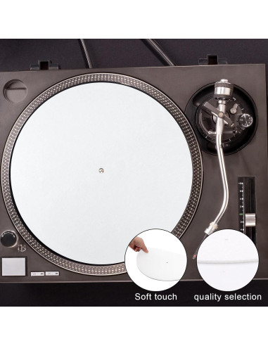 2 Almohadillas de Fieltro Antideslizantes 30x30cm para Tocadiscos