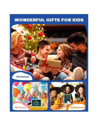 Bravokids Tableta de Escritura LCD 10" Azul para Niños