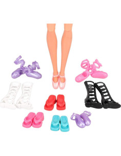 50 pares de zapatos de muñeca Miunana - Tacón y planos 11.5" 2