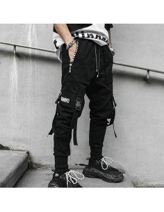 Pantalones Jogger Techwear Hombre XYXIONGMAO Negro X-Pequeño 2