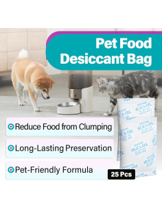 25 Bolsas Deshidratantes para Alimento de Mascotas Joworthy 2