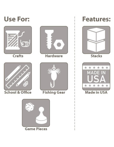 Caja de Almacenamiento Plástica Akro-Mils 05705 15 Compartimentos