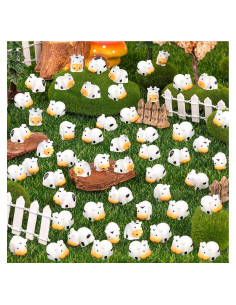 46 Mini Figuras de Vaca LBSXQGS para Decoración de Pasteles