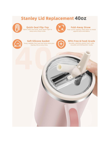 Tapa de Reemplazo Gybahy para Vaso Stanley 40oz - 2 Paquetes
